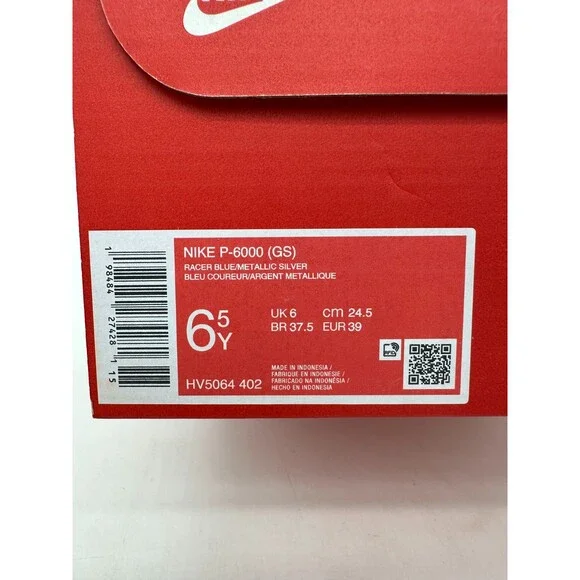 Nike P-6000 Youth Size 6.5 Women's Size 8 White Blue Athletic Shoes HV5064 402 - Picture 6 of 6